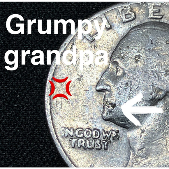 1966 Washington Quarter “Grumpy Grandpa" Obverse & Wounded Eagle Reverse - Picture 1 of 14